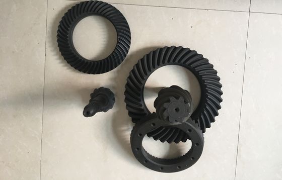 Piñón del cartabón del engranaje cónico del espiral de la alta precisión y rueda de corona para la caja de cambios